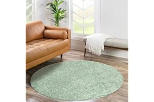 carpet city Dywan Shaggy z wysokim runem, okrągły, 160 cm, zielony, z długim runem, do salonu, jednokolorowy, nowoczesny, puszysty, miękki, do sypialni
