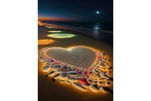 Lunyloer 5D Diamond Painting, Diamond Art Painting Kits for Adults, DIY Full Drill Handmade Crystal Rhinestone Embroidery Cross Stitch with Gem Crystal Kits for Home Wall Decor 40x30 CM