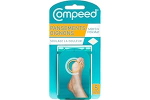 Compeed® - 5 Pansements Hydrocolloïde Oignons - Hallux Valgus - 6,8 x 4,7 cm