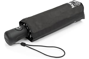 Isotoner Parapluie solide, ultra déperlant, large couverture 98 cm, ouverture/fermeture automatique,