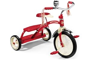 Radio Flyer Classic Red Dual Deck Tricycle, Outdoor Toddler Trike, Ages 2-5