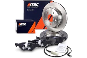 ‎ATEC GERMANY ATEC Germany Bremsenset Hinterachse inkl. Bremsscheiben Ø 300 mm Belüftet + Bremsbeläge Hinten Kompatibel mit BMW 1er (E81), 1 (E87), 3er (E90) (E93) (E92) (E91)