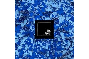 Mr. Epoxy Farbchips für Bodenbeschichtung (2 kg, Mix Hellblau/Blau) - Epoxidharz Deko Chips - Terrazzo Flakes (Farb Chips) für Garagenböden, Keller & Werkstatt