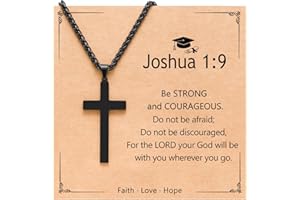 D Dongjiangjin Gift Cross Necklace for Men Teen Boys Easter Confirmation Gifts for Boys Christian Gifts for Men