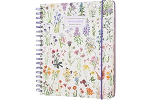 Kokonote - Agenda Grand Format 2023 2024 Wild Flowers | Agenda Semainier de Août 2023 à Décembre 2024 | Agenda Professionnel, Agenda Etudiant