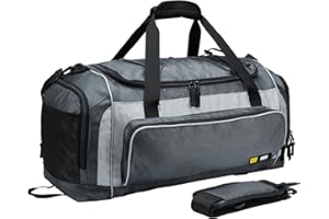 MIER Gym Bag Sports Duffel Bag for Men and Women with Shoes Compartment, Weekend Overnight Bag, Carry on