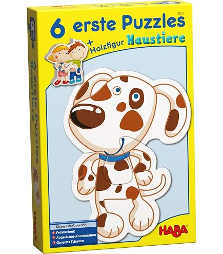 HABA 303703 I Miei Primi Puzzle – Animali Dello Zoo, Multicolore, 2-4 Pezzi