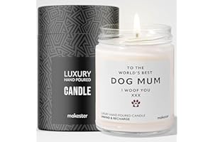 Dog Mum Gifts - Luxury Soy Wax Candle - Vanilla, Jasmine, Sugared Almond - Makester