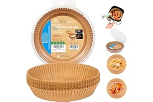 RAYPOW Luftfritteuse Papier, quadratisch, 20-24 cm, Einwegformen für Ofen, BPA-frei, Zubehör für Fritteuse ohne Öl, 200 Stück