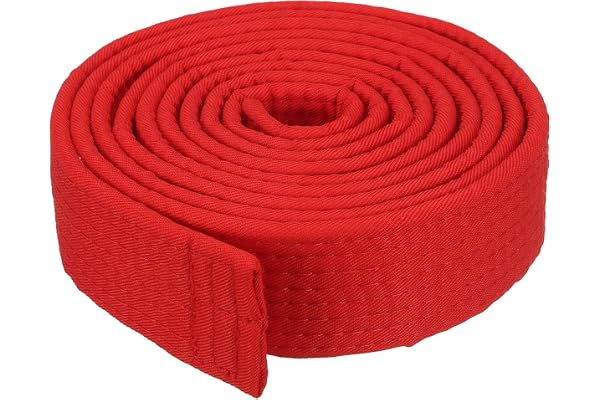 PATIKIL Taekwondo Färgat rankningsbä 4 cm x 2,4 m, röd | Polyester kampsport judo karate bä för tränare undervisning övning