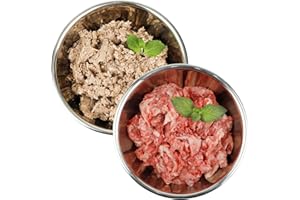Barf-Snack biologisch artgerechtes Frostfleisch für Hunde & Katzen - Sparpaket Rind-Power-Mix & Hähnchen Komplett 28kg Gefrierfutter für Katzen, gesundes Hundefutter
