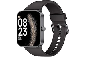 KIUVKAS Smartwatch Uomo Donna, 1.95" Full Touch Screen Smartwatch con Effettua/Risposta Chiamate, Fitness Tracker con Pressione Sanguigna e Monitor Sonno, 140+ Sport Step Counter per Android iOS