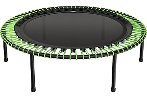 ‎BELLICON bellicon Klassik Fitness Trampolin 100/112/125 cm mit praktischen Klappbeinen und Gummiseilringfederung bis 120kg (Stark)