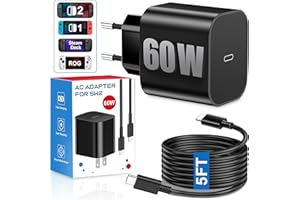PD 60W Switch 2 Netzteil mit 1,5m USB-C Ladekabel, Elegamefy Schnellladegerät Kompatibel mit Nintendo Switch/OLED/Lite/Handys/Tablets/Laptops