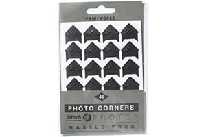 PRINTWORKS Photo Album - Photo Corners, Black, Medium