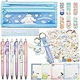 Cute Stationery Set, Kawaii stationery Set, Cartoon stationery Set, Cute Kawaii school supplies – Includes Pencil Case, Gel Ink Pens, Ruler, Sticky Notes, Stickers and keyring for office school kids