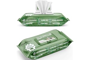 PIPPA & MAX Pippa and Max Pet Wipes for Dogs & Cats, Thick 100% Plant Based Grooming Wipes, Hypoallergenic Cleaning for Paws, Body, Ear, Eye, and Bum, Non-Scented, 100 Count