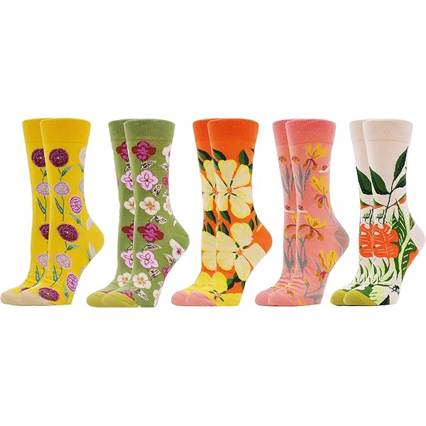 Bakicey Damen Socken 5er Pack - Cartoon Gemusterte Baumwollsocken Für Größe 35-39
