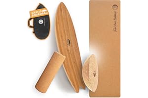 ‎JUCKER HAWAII JUCKER HAWAII Balance Board Ocean Rocker | Surf Balance Board mit Rocker Shape (100% Echtholz) und extra rutschfester Oberfläche | Gleichgewichts Trainer Für Kinder und Erwachsene | Find Your Balance