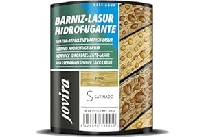 JOVIRA PINTURAS Lasure Hydrofugeant Protecteur imperméable effet perlé. Elle protège, décore et embellit tous les types de bois. (750 millilitres, Pin)
