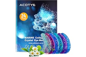 Acotye Augenpads 48pcs gegen Augenringe and Geschwollene Augen, Eye Pads Augen Pads für dunkle Kreise mit Centella, Kamille und Teebaum, tiefgehend feuchtigkeitsspendend und reparierend (M, Aloe Vera)