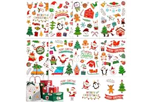 WYFDCZZP Noel Stickers - Etiquetas adhesivas para sobres, pegatinas infantiles navidad,bolsas de regalo y decoraciones navideñas, 200+ pegatinas navidad
