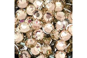 Little Snow Direct® Pack of 1000 Resin Crystal Flat Back Rhinestones Diamante Gems Nail Art & Crafts (Golden Shadow, 2mm)