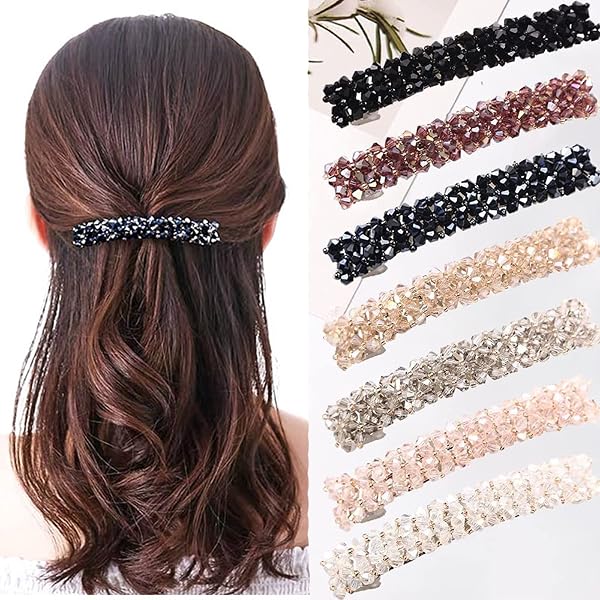 Set Mit 3 Großen Haarspangen Für Damen – Elegante French Vintage Clips, Automatische Clips Für Dickes Haar