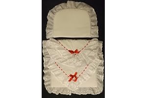 BABY REX Coach Built PRAM Bedding Set for Silver Cross Dolls Oberon Chatsworth Red Blossom