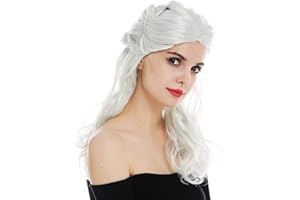 WIG ME UP- 31955-FR68C-94 Peluca Carnaval Halloween Mujeres Pelo Largo Trenzado Gris Plateado Mezcla Fantasy Larp