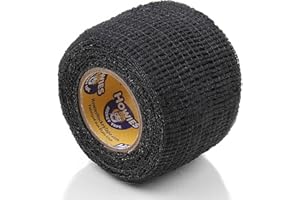 Howies Hockey Stretch Grip Tape | 1 Pack of Grip Tape for Hockey & Lacrosse Sticks, Baseball Bats | Multiple Color Options (Black)