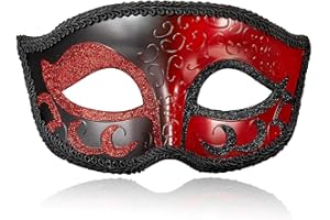 MYSEUNI 2024 Masquerade Mask Men Retro Venetian Mask Halloween Party Carnival Mascarade Ball
