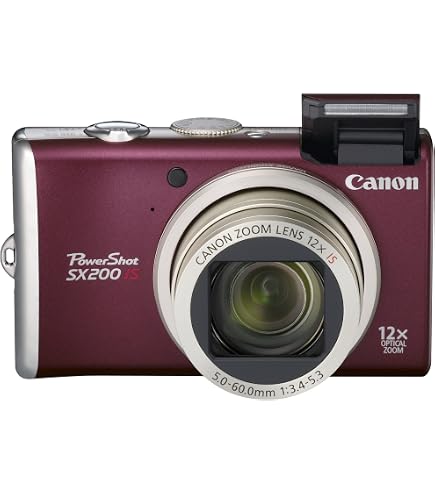 Canon PowerShot SX200 IS Digital Camera - Black (12.1 MP, 12x