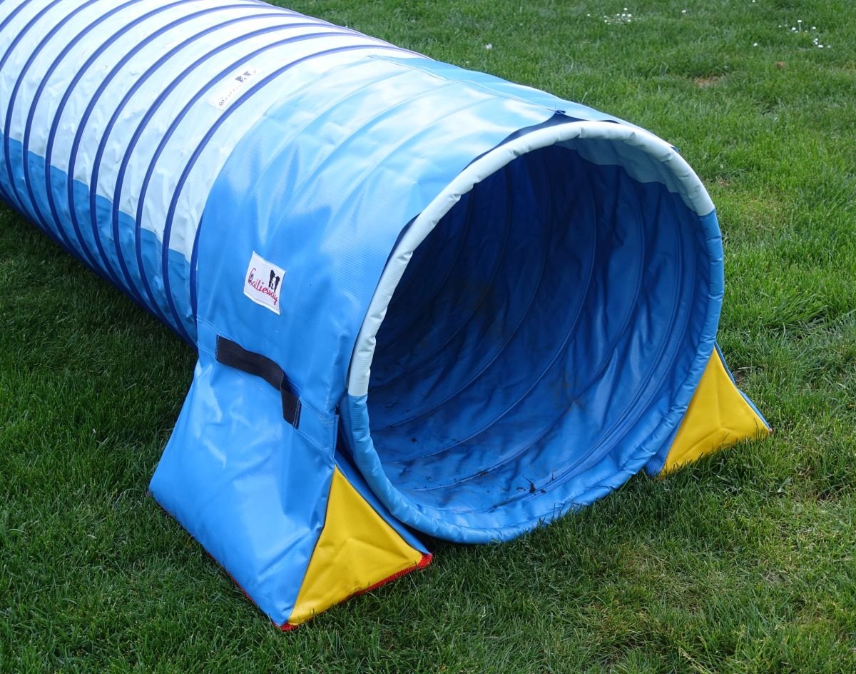 PREMIUM Dog Agility Tunnel Sandbag (yellow) (pack of 2) with triangle