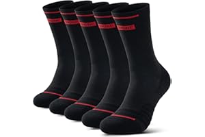 RUIXUE Mens Thermal Socks Thick Warm Winter Socks, Breathable Walking Crew Sock Outdoor Multi Performance Sock for Hiking Trekking Running (5 Pairs/6 Pairs)