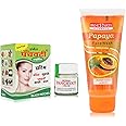 Panchvati Herbals 10Gm Acne Cream with Yellow Papaya Face Wash 60 Ml - Help to Remove Pigmentation and Spots, Making the Skin Smooth and Radiant - Combo of 2
