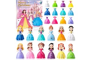 ‎PEIRANUP Prinzessin Adventskalender 2025 Mädchen – 24 Tage Weihnachtskalender mit Verformbaren Spielzeug Figuren & Kleidung Ideal für Klassenbelohnungen
