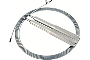 Konsoa Corda per Saltare in Acciaio per Crossfit, Boxe, Rope-Skipping e Salto Normale con Corda - Corda per Saltare Professionale con Cuscinetti a Sfera Veloce - per Uomini e Donne