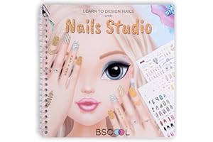 BSCOOL - Drawing, Coloring & Activity Book. Dress Me Up Nail Design with Stickers and Guides Fashion Design Sketchbook for Kids 5 and up. Little Designer Creativity Book. Fashion Design for Kids