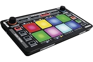 Reloop Neon - Add-On USB DJ Controller z wrażliwymi na prędkość padami perkusyjnymi RGB performance, Plug and Play z Serato DJ Pro, (czarny)