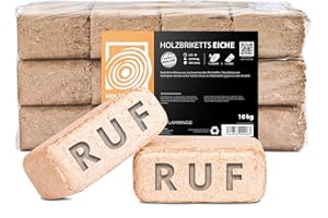 PANORAMA24 Briquettes en Bois RUF chêne, 20kg, Bois de Chauffage cheminée Four briquette Charbon Chauffage Bois