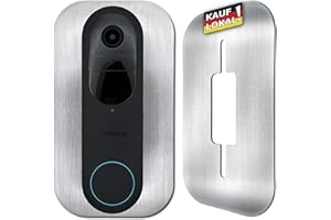 Baron Design | Edelstahl Blende | Zubehör für Reolink Video-Türklingel | Battery, 5MP, Ultra HD, 2K, 4MP, WiFi, PoE, Akku | Halterung, Schild, Platte für Funk Klingel