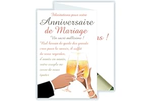 AFIE 69-3943 Carte 3 Volets Anniversaire de Mariage