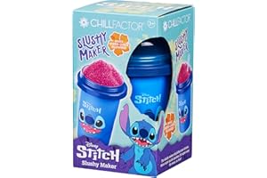 CHILL FACTOR ChillFactor 08258 Disney Wiederverwendbare Squeeze Cup Maker mit Stitch Character Design, hausgemachte Slushies, Blau