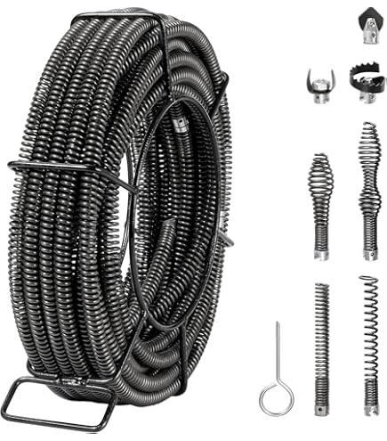 Drain Snake 3.0 [100 FT] - Extremely Long - Ideal Plumbing Snake Heavy Deep Blockages Drain Auger Real Do It Yourselfers 100 Ft 1 2 Inch - View #5