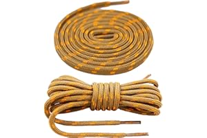 Cashlander Round Work Boot Laces, [2 Pairs] Heavy Duty Shoelaces for Walking,Hiking,Outdoor Boots and Casual Footwear,Thick Replacement Boot Shoelaces for Men Women