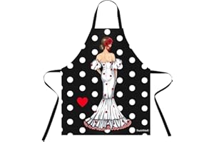 IllustrArte Delantal cocina mujer con diseño flamenco – 100% poliéster lavable – 78x65 cm – hecho en España