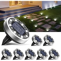 NATPOW Spot Solaire Extérieur, 2 Jeux De 6000K Projecteur Solaire