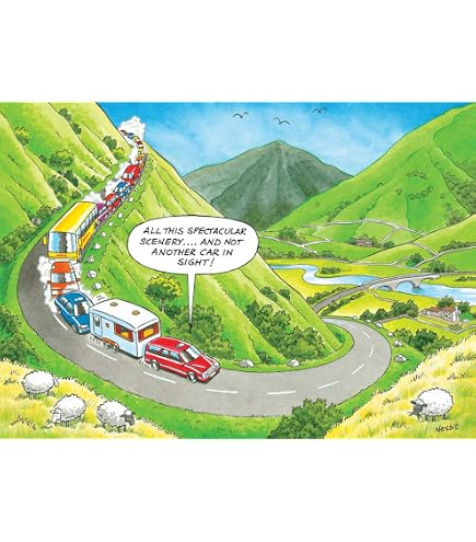 Armand Foster Grußkarte 'Happy Birthday Caravan' – A5, Blanko, Lustiger Caravaning-Spruch