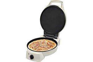 Team Kalorik Poêle à Pizza Électrique, Couvercle 180°, 1800 W, Blanc, TKG PZP 1002 KTO